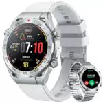 Montre Connectée Homme Bluetooth - Smartwatch Ronde 1.42 avec Moniteur Cardiaque