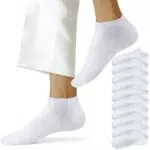 Chaussettes de Sport en Coton pour Homme et Femme - Lot de 10 Paires - Modèle Unisexe
