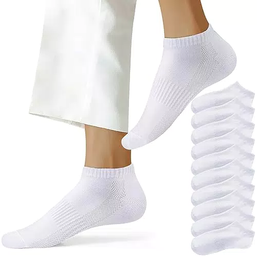 Chaussettes de Sport en Coton pour Homme et Femme - Lot de 10 Paires - Modèle Unisexe