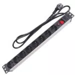 Perel Bloc multiprise PDU avec interrupteur et protection contre les surcharges