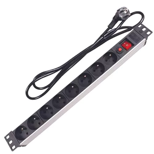 Perel Bloc multiprise PDU avec interrupteur et protection contre les surcharges