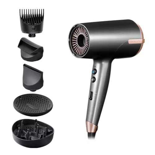 Remington Sèche-cheveux ionique D6078 - 2000W, 5 embouts, 8 combinaisons de chaleur