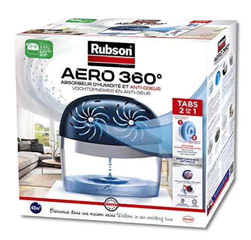 Rubson AERO 360° - Déshumidificateur d'air anti-odeurs et anti-moisissure
