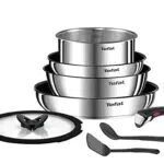 Tefal Ingenio L8979804 Batterie de cuisine en acier inoxydable, induction, antiadhésif