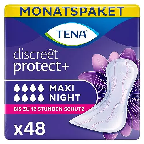 TENA Discreet Maxi Night - Serviettes Absorbantes pour Incontinence Féminine