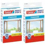 Filet Anti-Moustiques Tesa Insect Stop Auto-Agrippant pour Fenêtres - Adhésif Découpable - Blanc