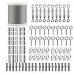 TooTaci Corde en Acier Inoxydable 304 - Kit de Suspension pour Plantes Grimpantes