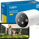 TP-Link Tapo Caméra de Surveillance WiFi Extérieure 4MP, Autonomie 300j, IP66