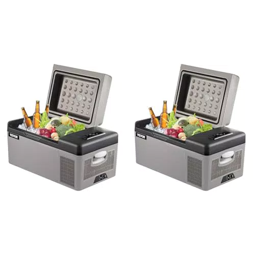 Réfrigérateur portable VEVOR 35 L pour voiture - Mini frigo électrique de voyage avec écran LCD