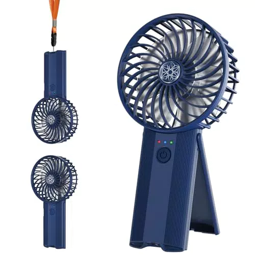 Wastou Ventilateur Portable Silencieux USB Rechargeable à 4 Vitesses