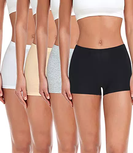 WIRARPA Boxer Femme Shorty Coton avec Entrejambe Large pour un Confort Optimal