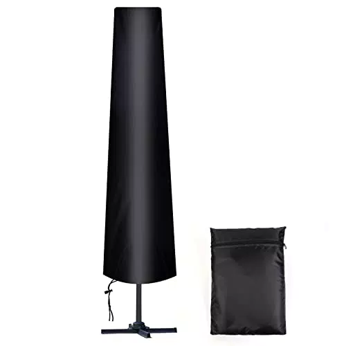 AiQInu Housse de Protection pour Parasol Droit Ø 300 cm Résistante aux Intempéries