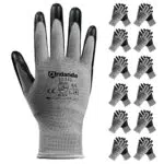 ANDANDA Gants de Travail en Nitrile Antidérapants pour Logistique et Assemblage