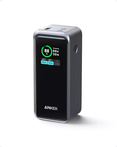 Anker Power Bank 20 000 mAh, Chargeur Portable 200 W avec Affichage Intelligent