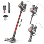 Aspirateur balai filaire 600 W 6 en 1 avec aspirateur à main, puissant et silencieux