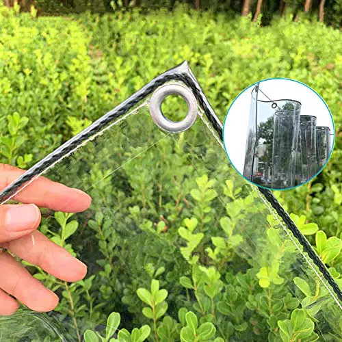 Bâche Industrielle Transparente Imperméable avec Œillets - PVC Durable