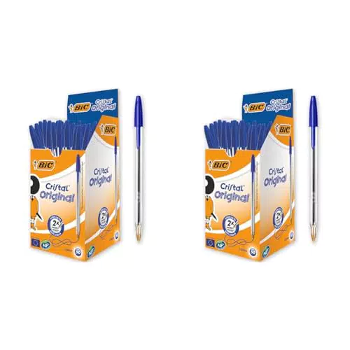 BIC Cristal Original Stylos-Bille / Parfait pour l'Ecole et au Bureau) - Noir