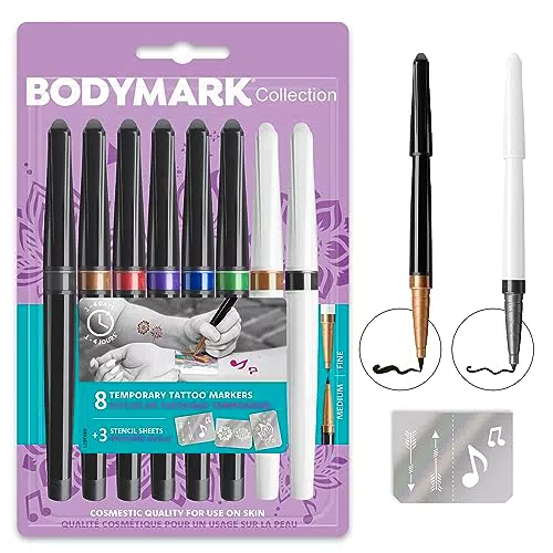 BodyMark par BIC - Stylos de tatouage temporaire avec pochoirs