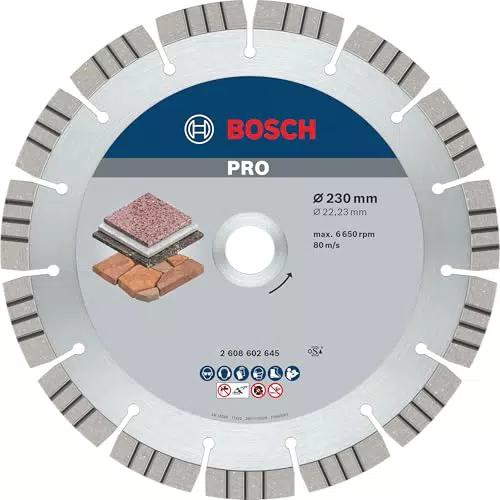 Bosch Disque à tronçonner diamanté Best for Stone 230 mm x 22,23 mm