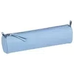 Clairefontaine 410159C - Trousse Scolaire Ronde en Véritable Cuir d'Agneau