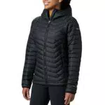 Columbia Powder Lite, Veste à capuche, Femme, Noir
