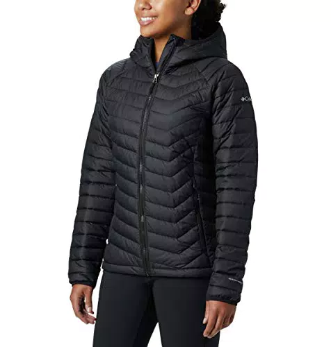 Columbia Powder Lite, Veste à capuche, Femme, Noir