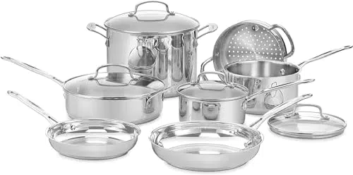 Cuisinart - Batterie de Cuisine en Acier Inoxydable, Collection Chef's Classic