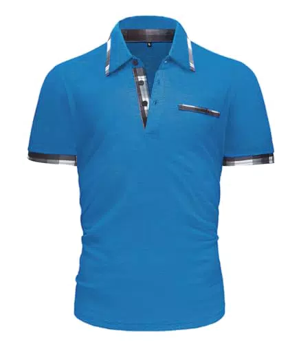 GLESTORE Polo Homme Manches Courtes Respirant pour Golf et Activités Extérieures