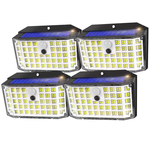 Haokiang Lampe Solaire Extérieure avec Détecteur de Mouvement IP65, 176 LED