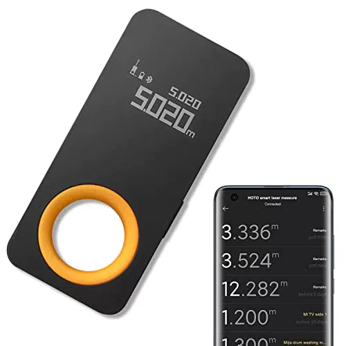 HOTO Télémètre Laser Numérique Bluetooth 30m - Précision ±2 mm, Rechargeable