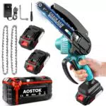Mini Tronçonneuse Électrique 21V 800W - Outil de Jardinage Puissant 6 Pouces
