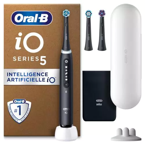 Oral-B iO 5 Brosse à Dents Électrique avec Capteur de Pression et Accessoires