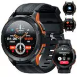 OUKITEL BT10 Montre Connectée Homme, Appels Bluetooth, Étanche 5 ATM, Moniteur Cardiaque