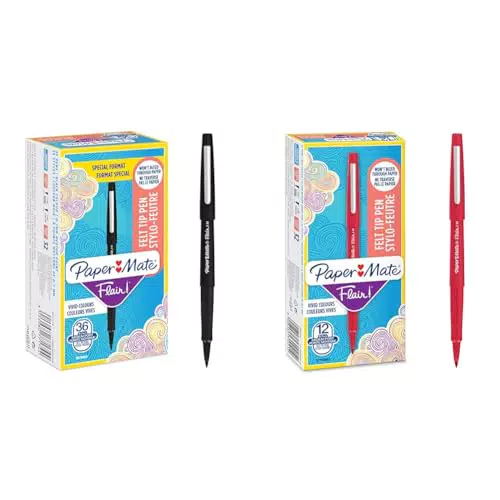 Paper Mate Flair Stylos-Feutres de coloriage, pointe moyenne 0,7 mm
