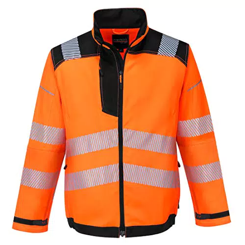 Veste de Travail Haute Visibilité Portwest PW3 - Orange/Noir