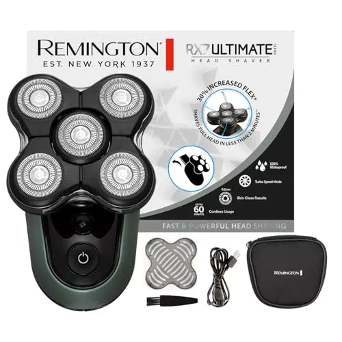 Remington Rasoir Électrique RX7 Ultimate - Turbo, Wet&Dry, Sans Fil, 60 min d'autonomie