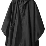 SaphiRose Poncho Imperméable avec Capuche et Zip pour Adulte