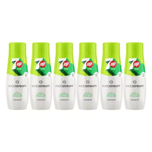 SodaStream Concentrés 7Up Zéro Sucres pour Machine à Eau Pétillante 440ml