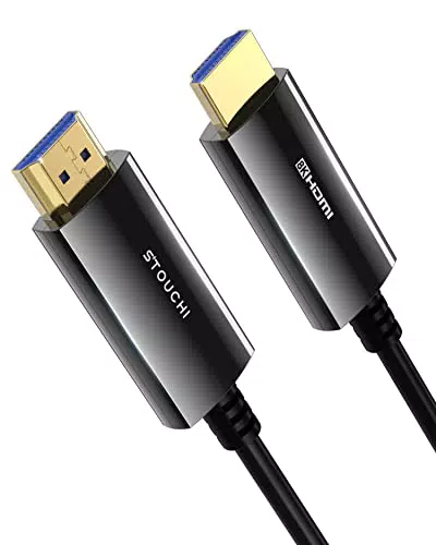 Stouchi Câble Fibre Optique HDMI 8K 20M - HDMI 2.1 48 Gbit/s, Compatible PS5 et Xbox Series X