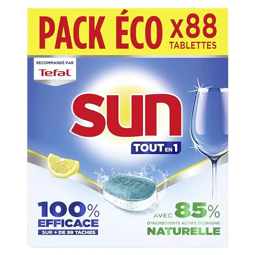 Pastilles Lave-Vaisselle Tout-en-Un Écologiques, 88 Lavages