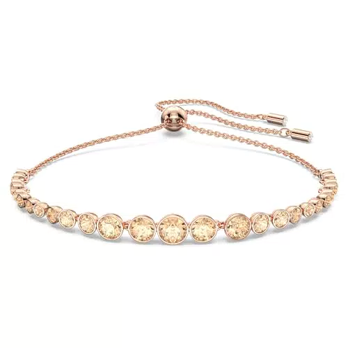 Swarovski Bracelet Emily avec fermoir coulissant en plaqué or rose