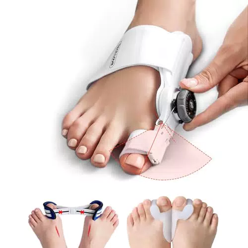 Kit Correction Hallux Valgus Tech Love - Silicone et Bande d'Entraînement pour Orteil Unisexe