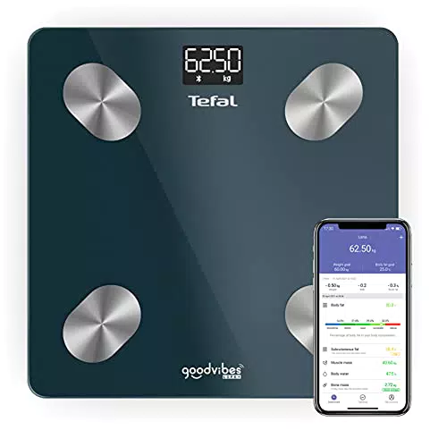 Tefal Balance Connectée BM9620S1 - Balance intelligente avec 10 indicateurs corporels