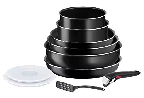Tefal Ingenio L1599802 Batterie de cuisine empilables avec revêtement antiadhésif