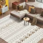 Vamcheer Tapis Lavable Antidérapant pour Salon et Salle à Manger
