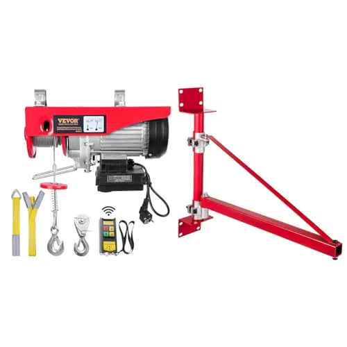 Palan Électrique VEVOR avec Télécommande Filaire - Treuil 250 kg, 510 W, 10 m/min - Hauteur de Levage 12 m - Moteur Cuivre Pur