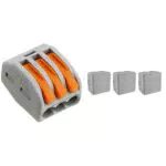 Wago Bornes 3 x 0,08-4 mm² et Boîte de Dérivation IP54 DEBFLEX