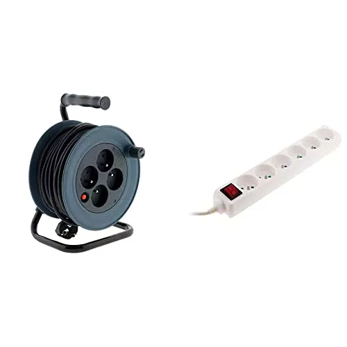 Enrouleur ménager Zenitech & Prolongateur 16A 2P+T HO5VV-F 3G1,5mm² 5m