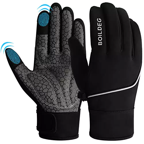Boildeg Gants de Cyclisme Chauds Antidérapants et Respirants pour VTT et Route