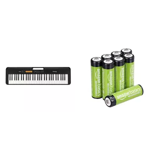 Casio CT-S100 - Piles rechargeables NiMh AA pré-chargées par Amazon Basics